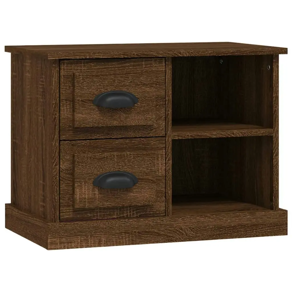 Bedside Cabinet Brown Oak 60x35.5x45 cm 816375