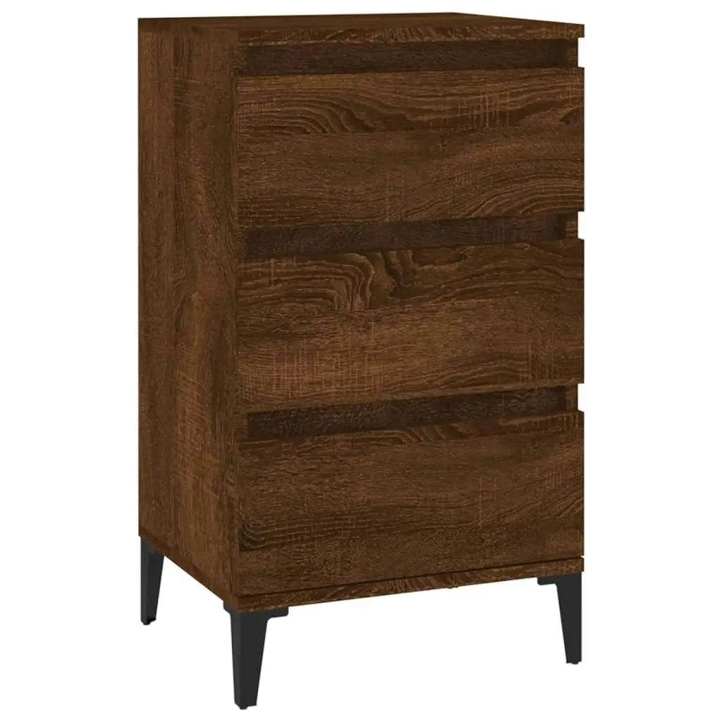 Bedside Cabinet Brown Oak 40x35x70 cm Engineered Wood 819675