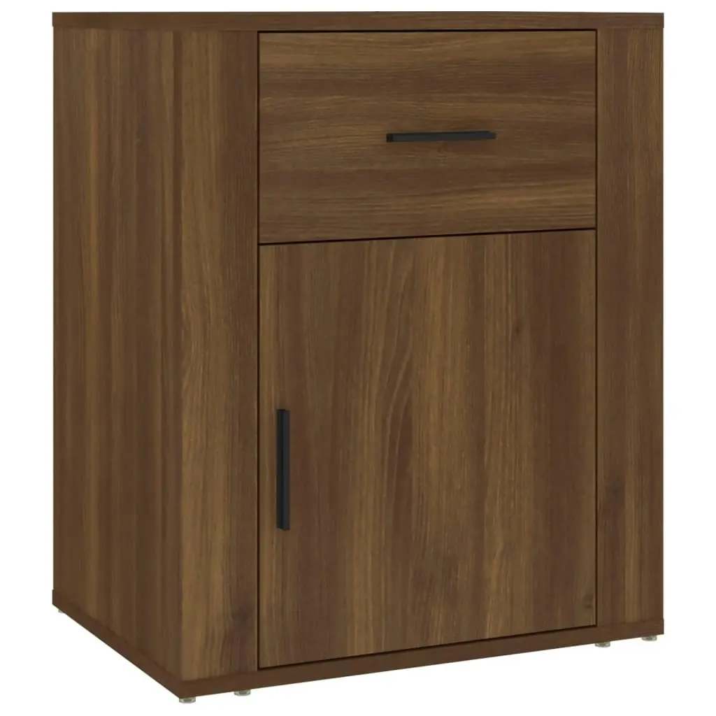 Bedside Cabinet Brown Oak 50x36x60 cm Engineered Wood 816727