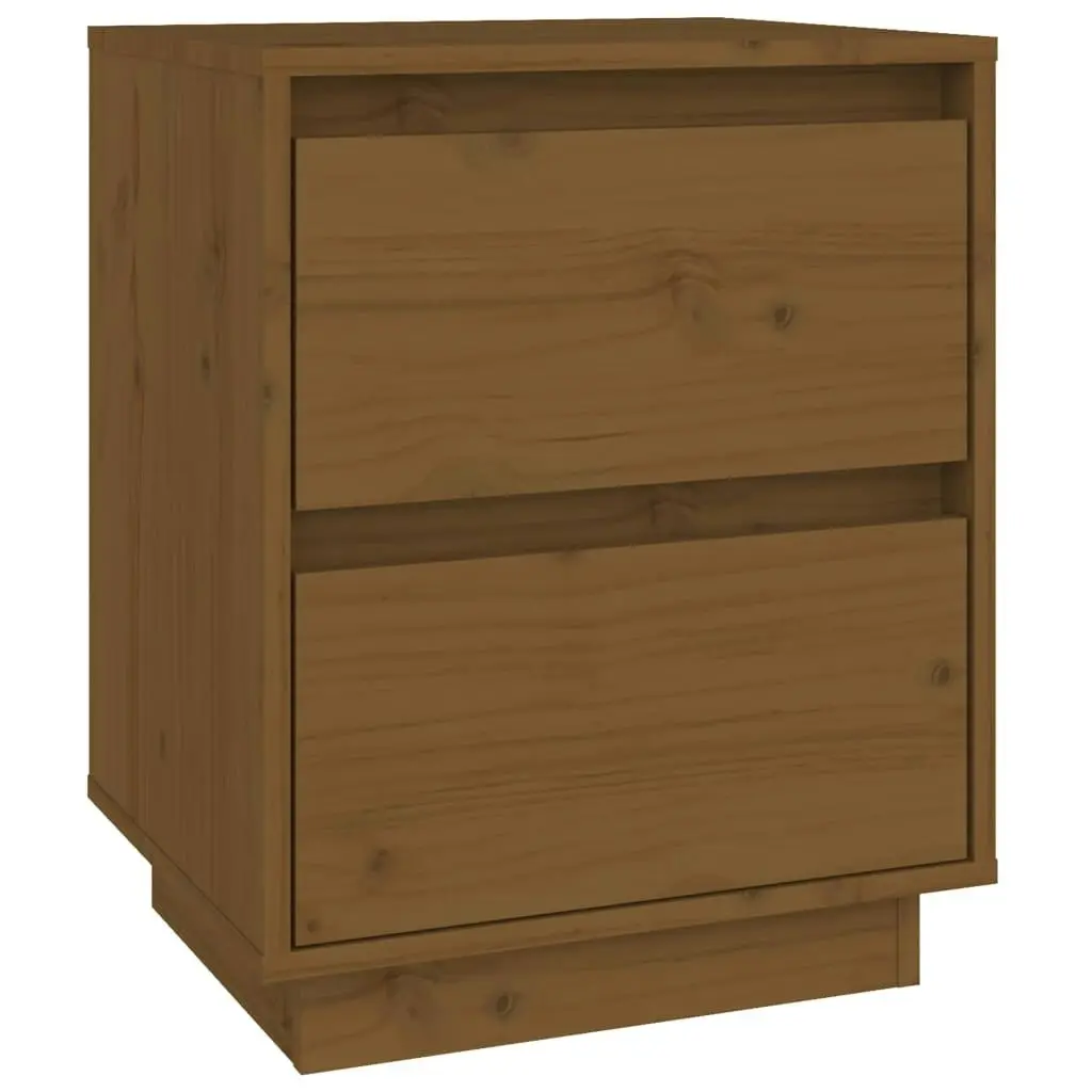 Bedside Cabinet Honey Brown 40x35x50 cm Solid Wood Pine 813321