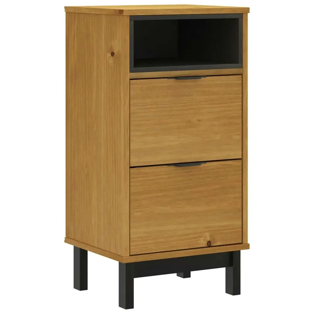 Bedside Cabinet FLAM 40x35x80 cm Solid Wood Pine 357814