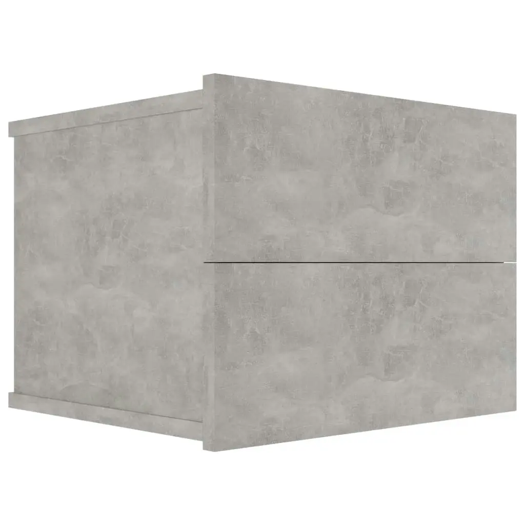 Bedside Cabinet Concrete Grey 40x30x30 cm Engineered Wood 801061