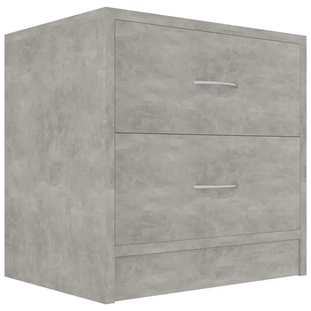 Bedside Cabinet Concrete Grey 40x30x40 cm Engineered Wood 801043