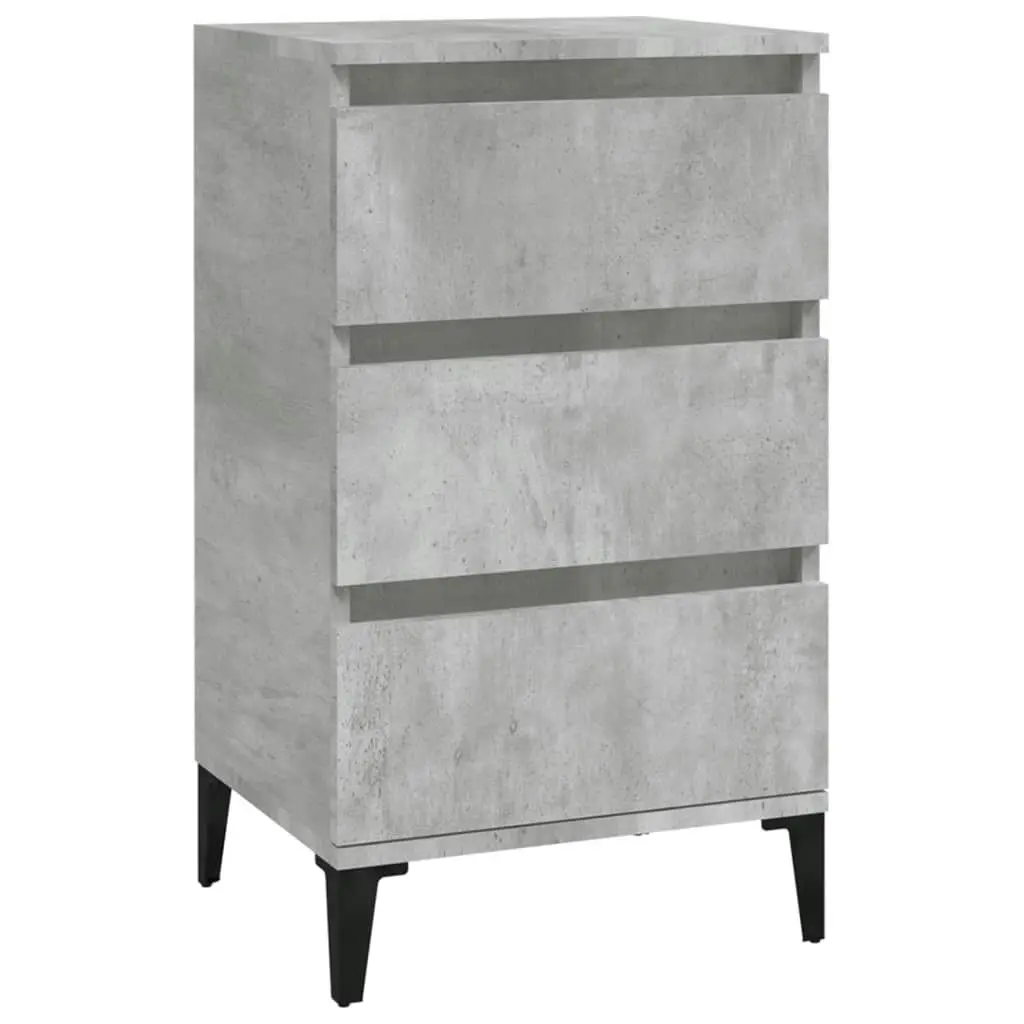 Bedside Cabinet Concrete Grey 40x35x70 cm Engineered Wood 819672