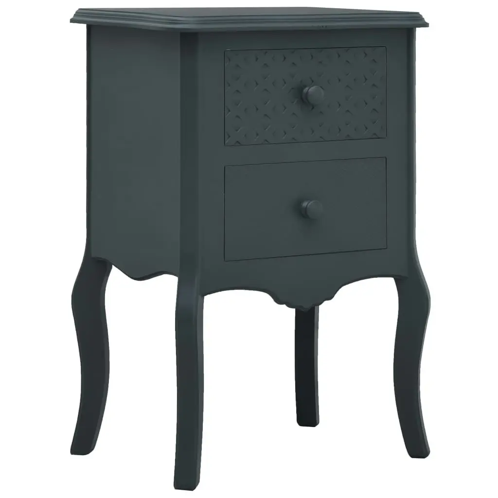 Bedside Cabinet Grey 43x32x65 cm MDF 285775