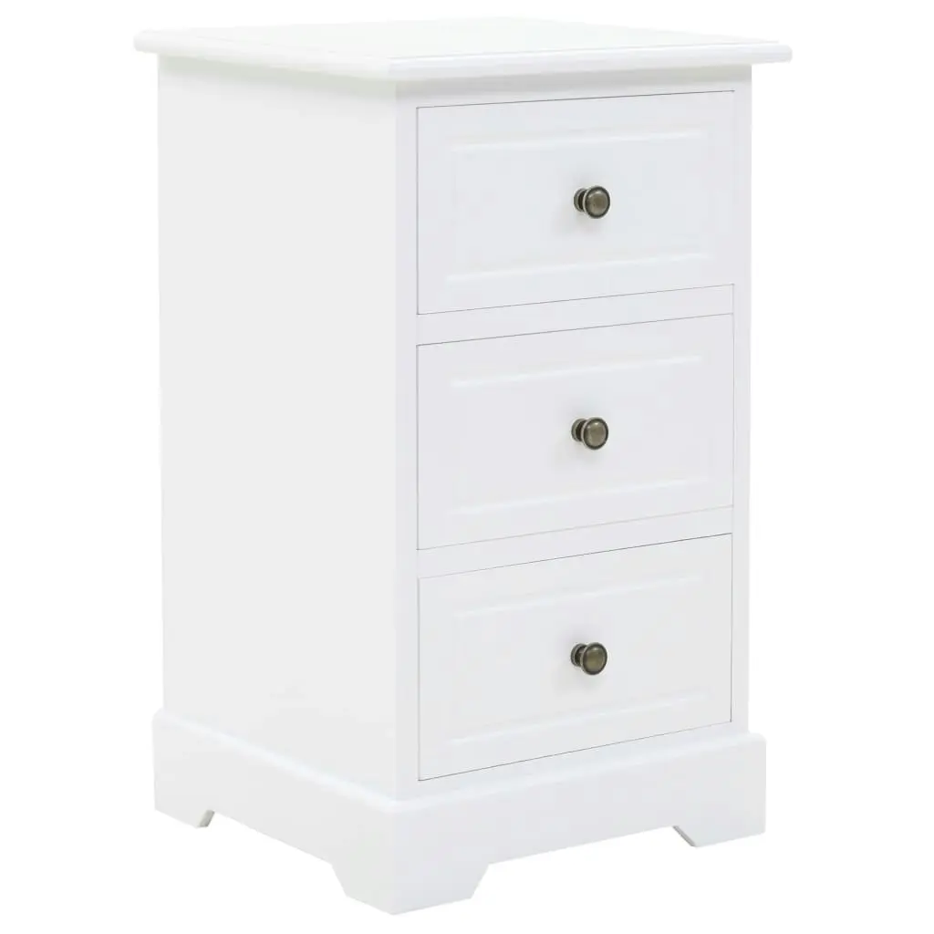 Bedside Cabinet MDF and Pinewood 35x32x59 cm 245756