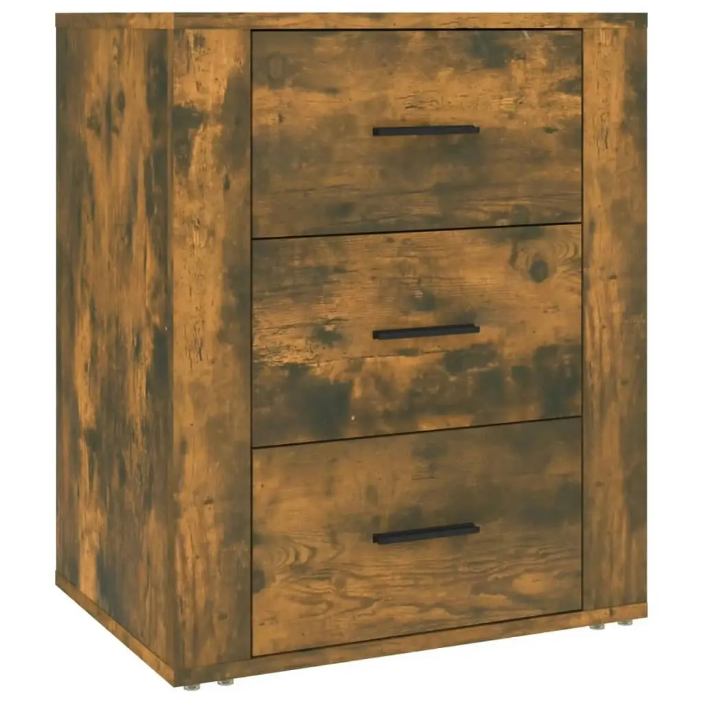 Bedside Cabinet Smoked Oak 50x36x60 cm Engineered Wood 816717