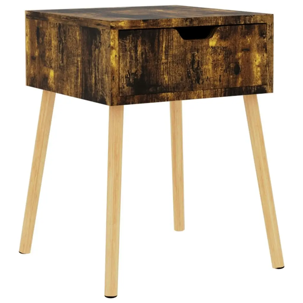 Bedside Cabinet Smoked Oak 40x40x56 cm Engineered Wood 326811