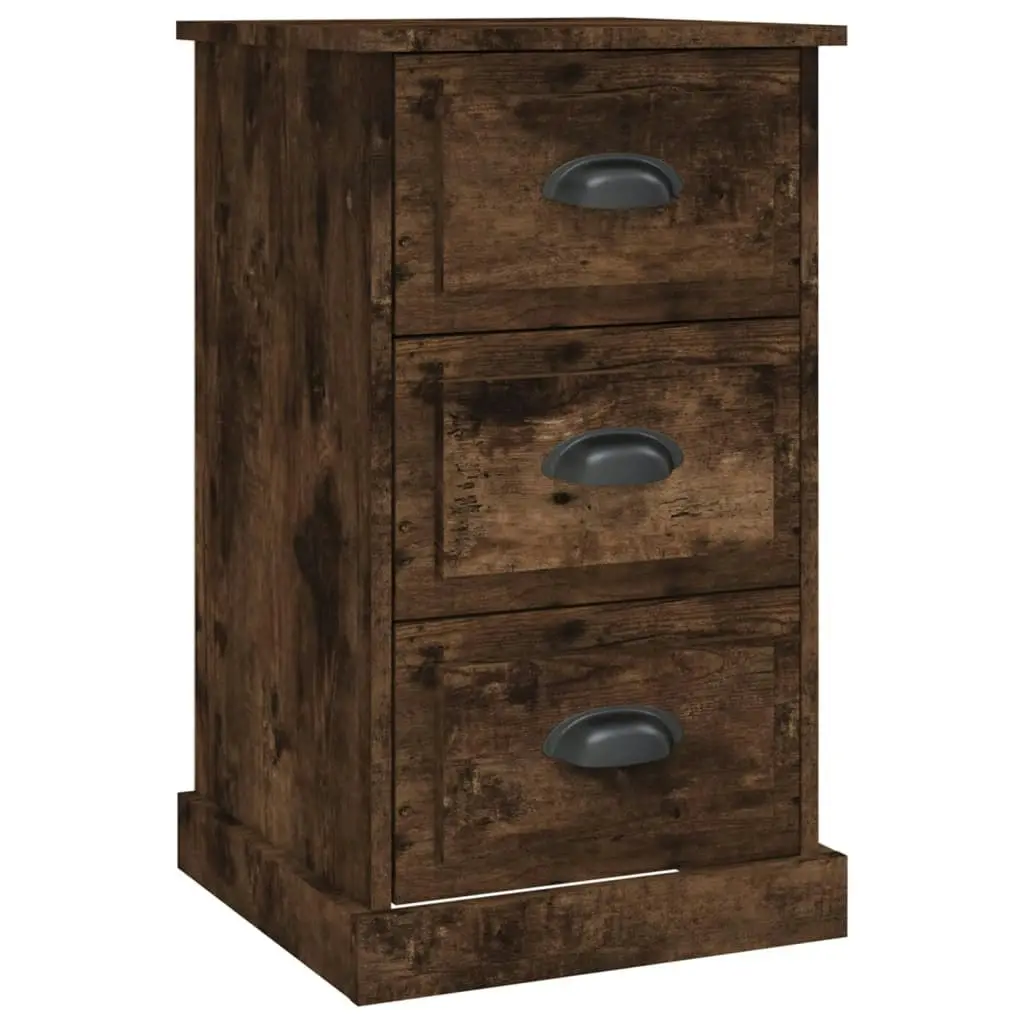 Bedside Cabinet Smoked Oak 39x39x67 cm Engineered Wood 816165