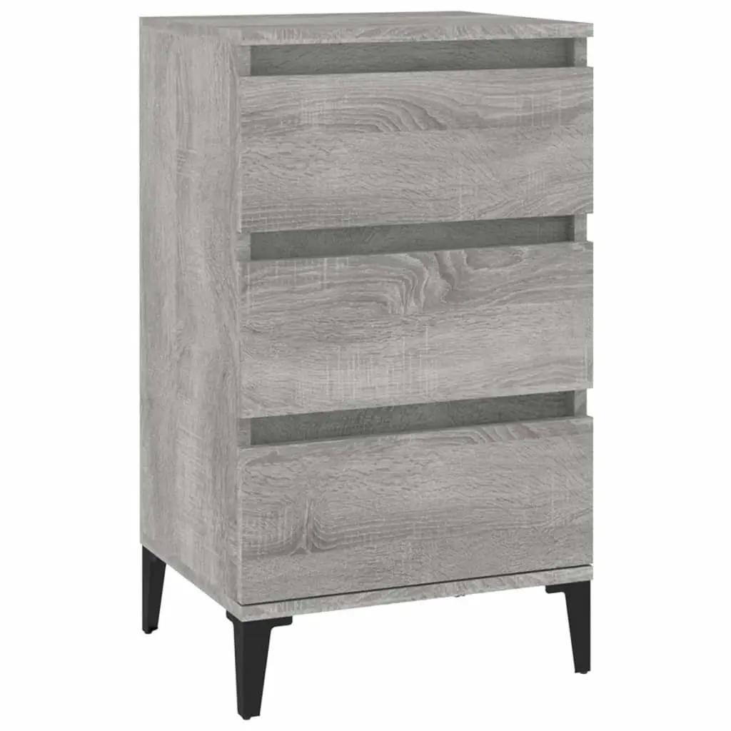 Bedside Cabinet Grey Sonoma 40x35x70 cm Engineered Wood 819674