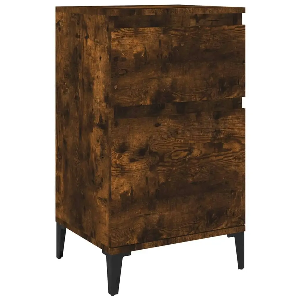 Bedside Cabinet Smoked Oak 40x35x70 cm 819718