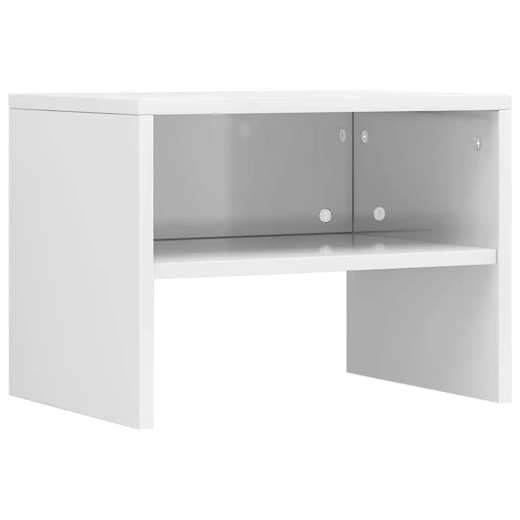 Bedside Cabinet High Gloss White 40x30x30 cm Engineered Wood 800075