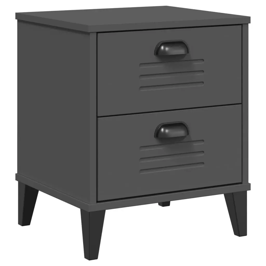 Bedside Cabinet VIKEN Anthracite Grey Engineered Wood 374910