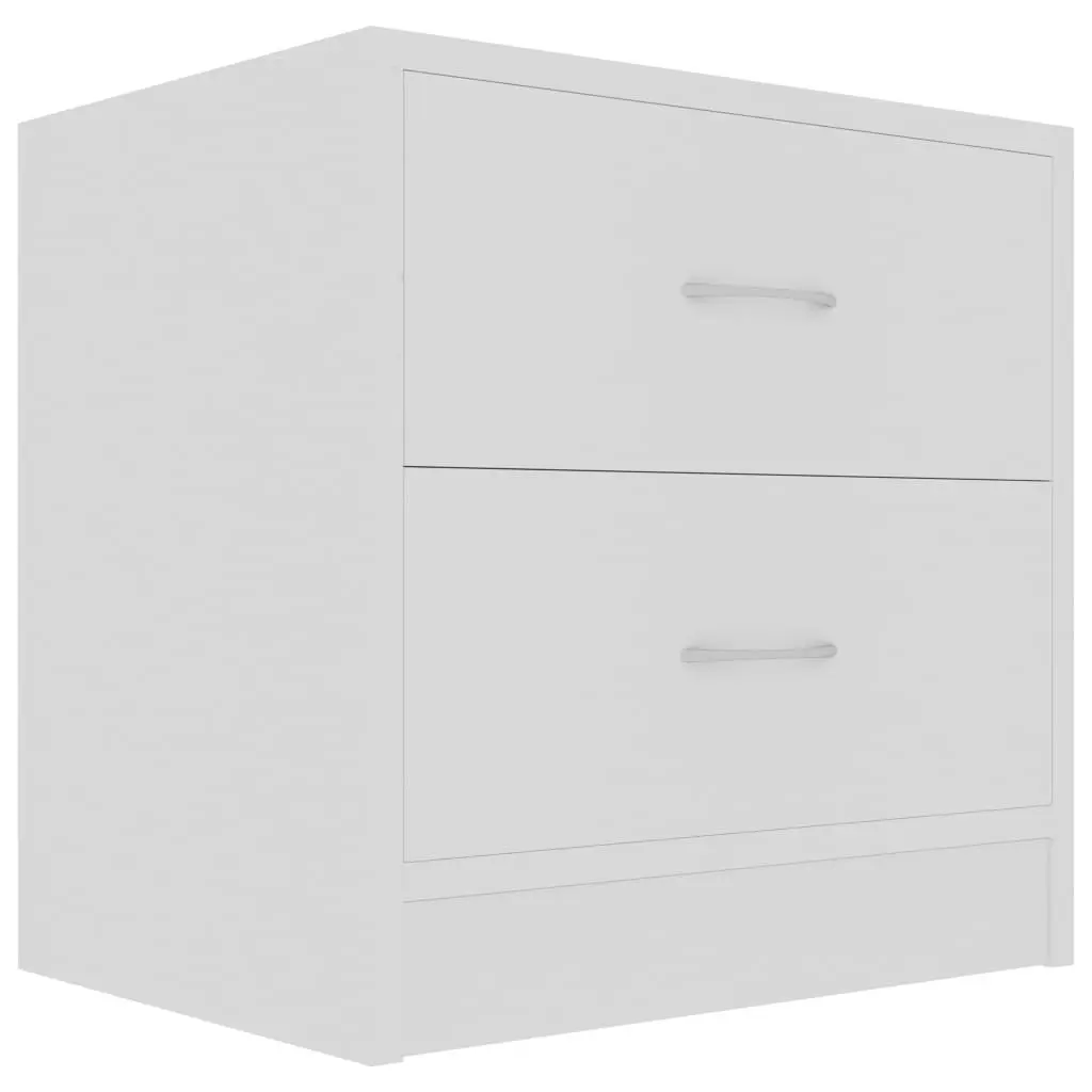 Bedside Cabinet White 40x30x40 cm Engineered Wood 801035