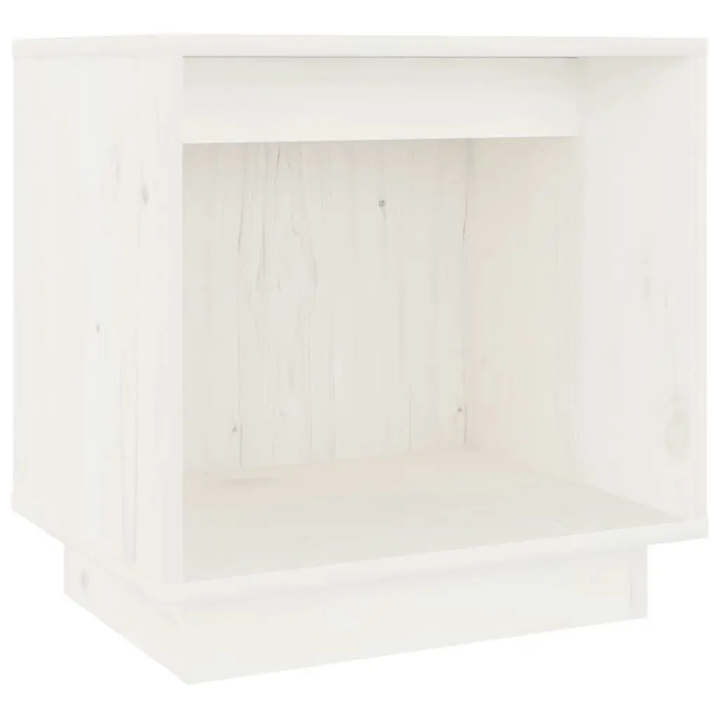 Bedside Cabinet White 40x30x40 cm Solid Wood Pine 813337