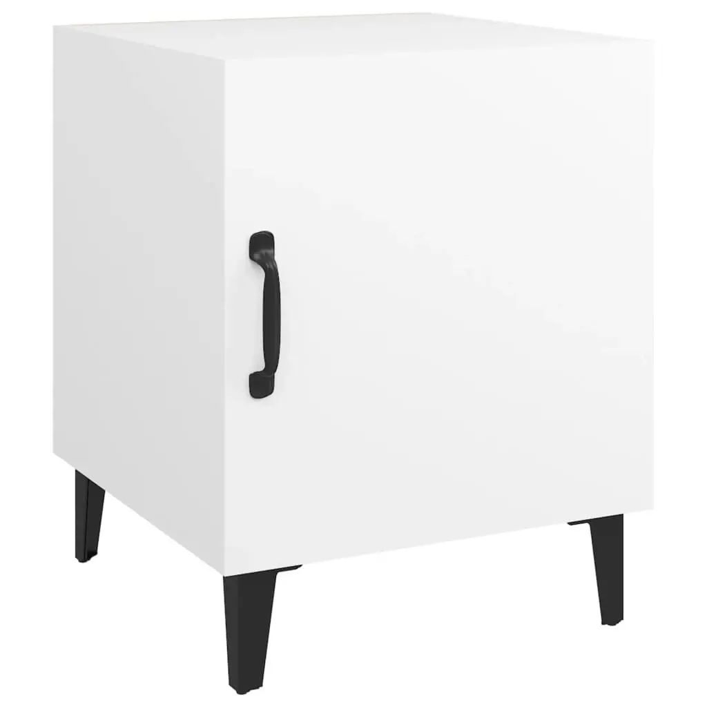 Bedside Cabinet White Engineered Wood 812060