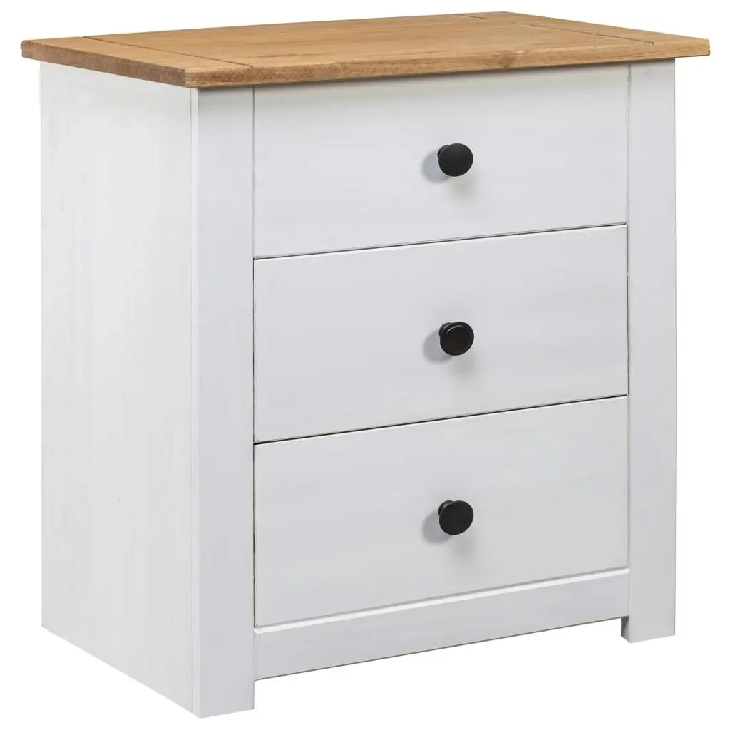 Bedside Cabinet White 46x40x57 cm Pinewood Panama Range 282654