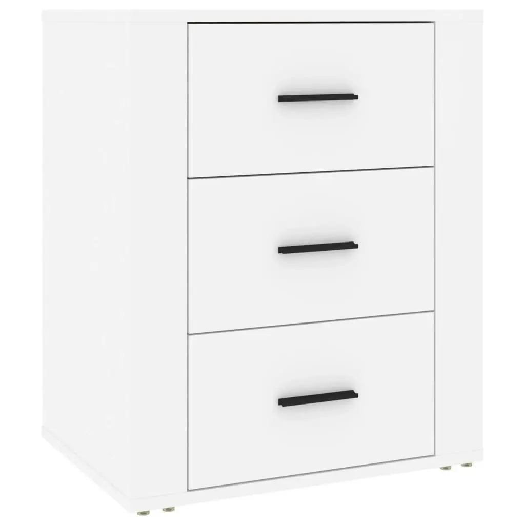 Bedside Cabinet White 50x36x60 cm Engineered Wood 816712