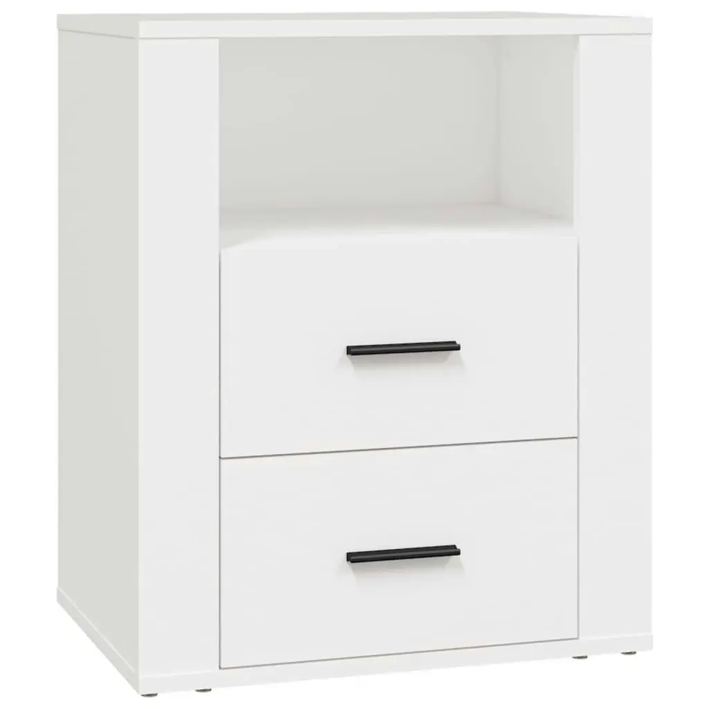 Bedside Cabinet White 50x36x60 cm Engineered Wood 816728