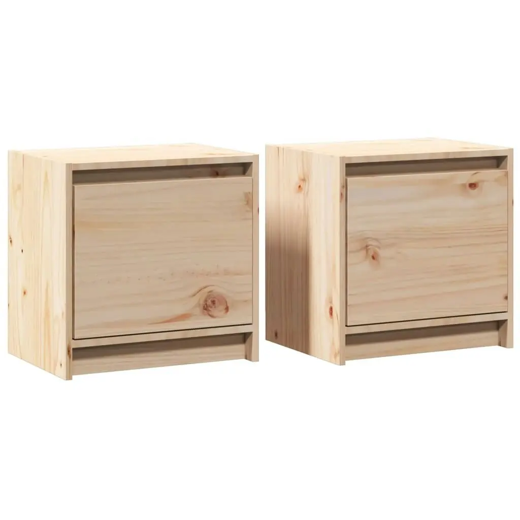 Bedside Cabinets 2 pcs 40x30.5x40 cm Solid Pinewood 808114