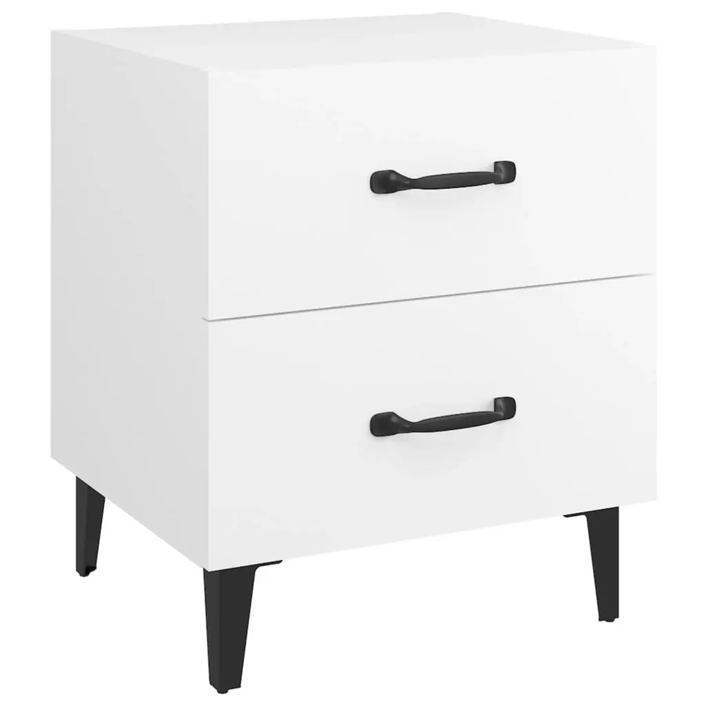 Bedside Cabinet White 40x35x47.5 cm 811988