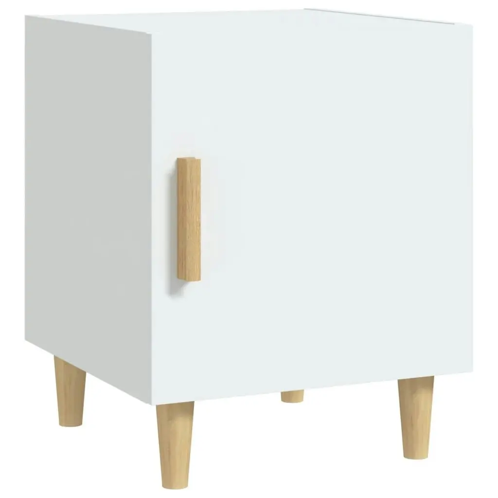 Bedside Cabinet White Engineered Wood 812042