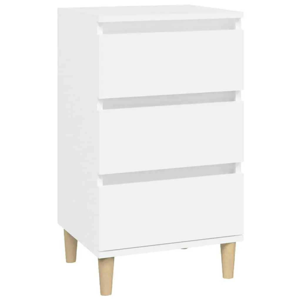 Bedside Cabinet White 40x35x70 cm Engineered Wood 819660