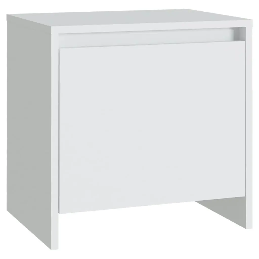 Bedside Cabinet White 45x34x44.5 cm Engineered Wood 809863