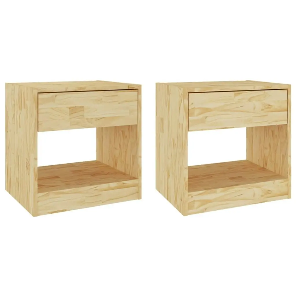 Bedside Cabinets 2 pcs 40x31x40 cm Solid Pinewood 808064