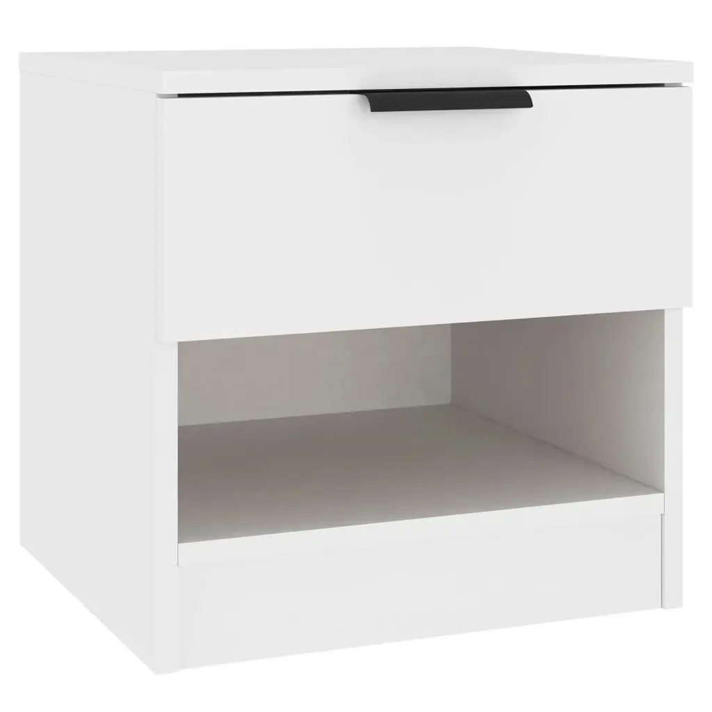 Bedside Cabinet White Engineered Wood 811250