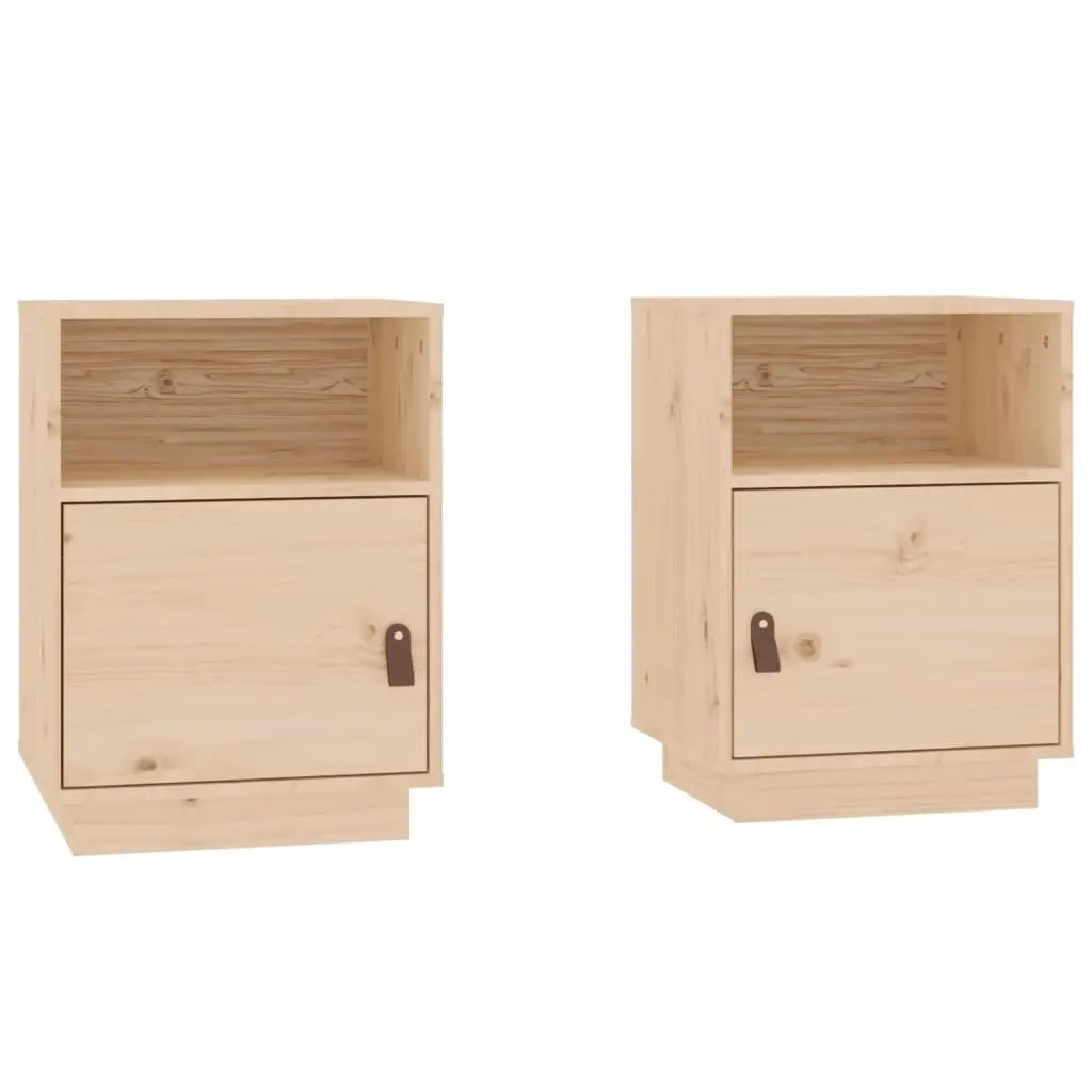 Bedside Cabinets 2 pcs 40x34x55 cm Solid Wood Pine 818316