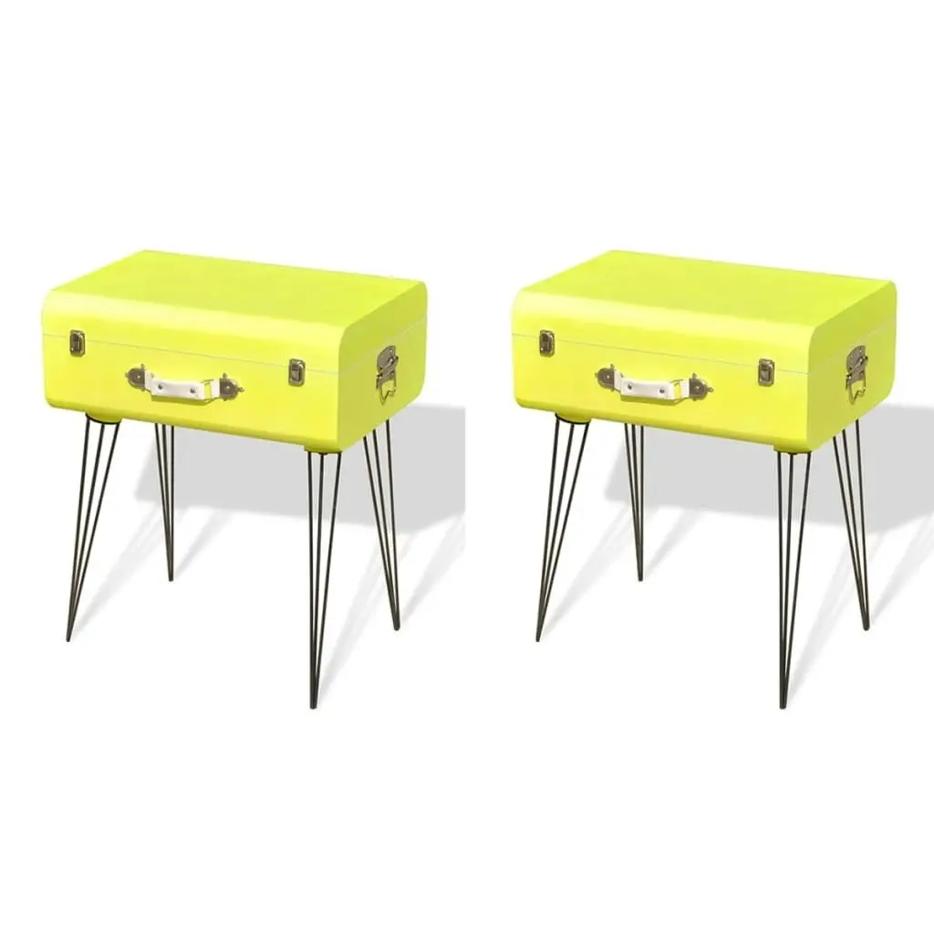 Bedside Cabinets 2 pcs 49.5x36x60 cm Yellow 276048