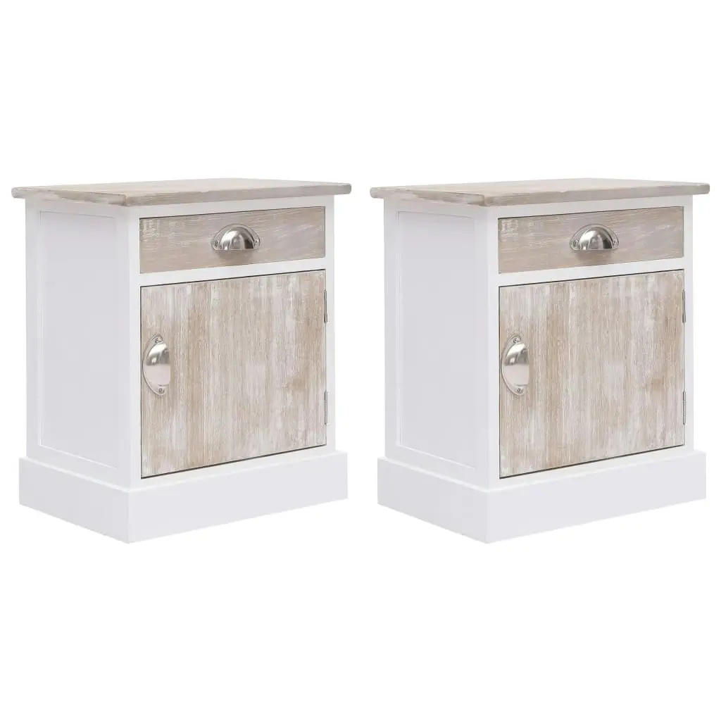 Bedside Cabinets 2 pcs 38x28x45 cm Paulownia Wood 284063