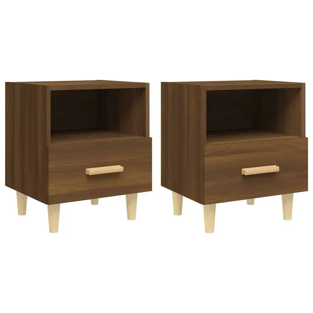 Bedside Cabinets 2 pcs Brown Oak 40x35x47 cm 817302