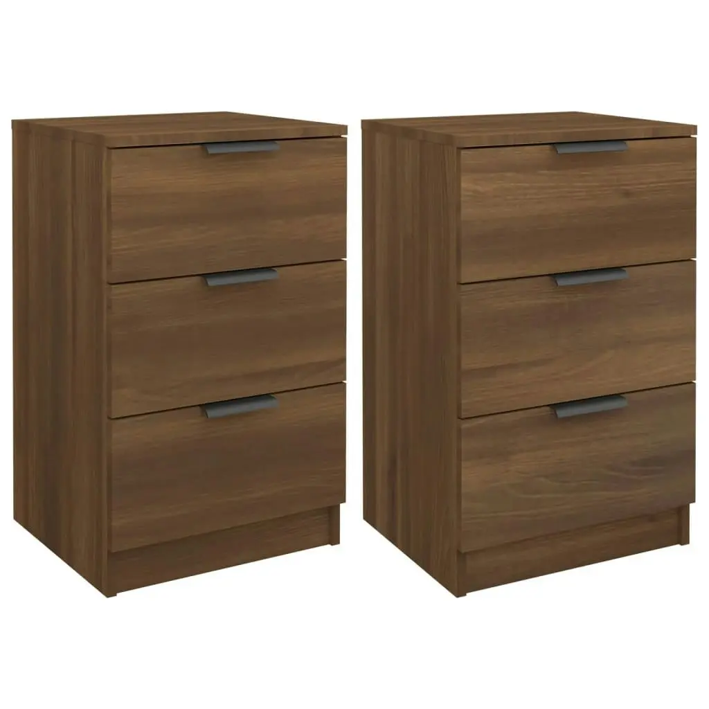 Bedside Cabinets 2 pcs Brown Oak 40x36x65 cm 817056