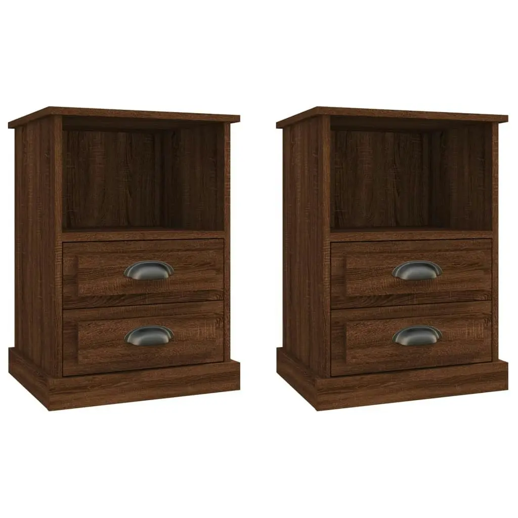 Bedside Cabinets 2 pcs Brown Oak 43x36x60 cm 816343