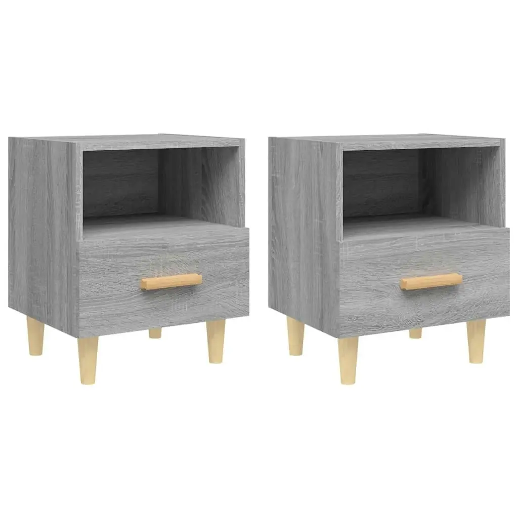 Bedside Cabinets 2 pcs Grey Sonoma 40x35x47 cm 817300