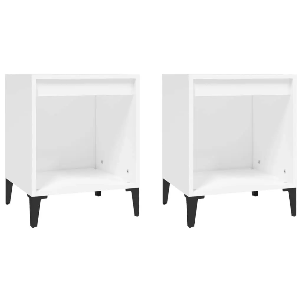 Bedside Cabinets 2 pcs White 40x35x50 cm 821875