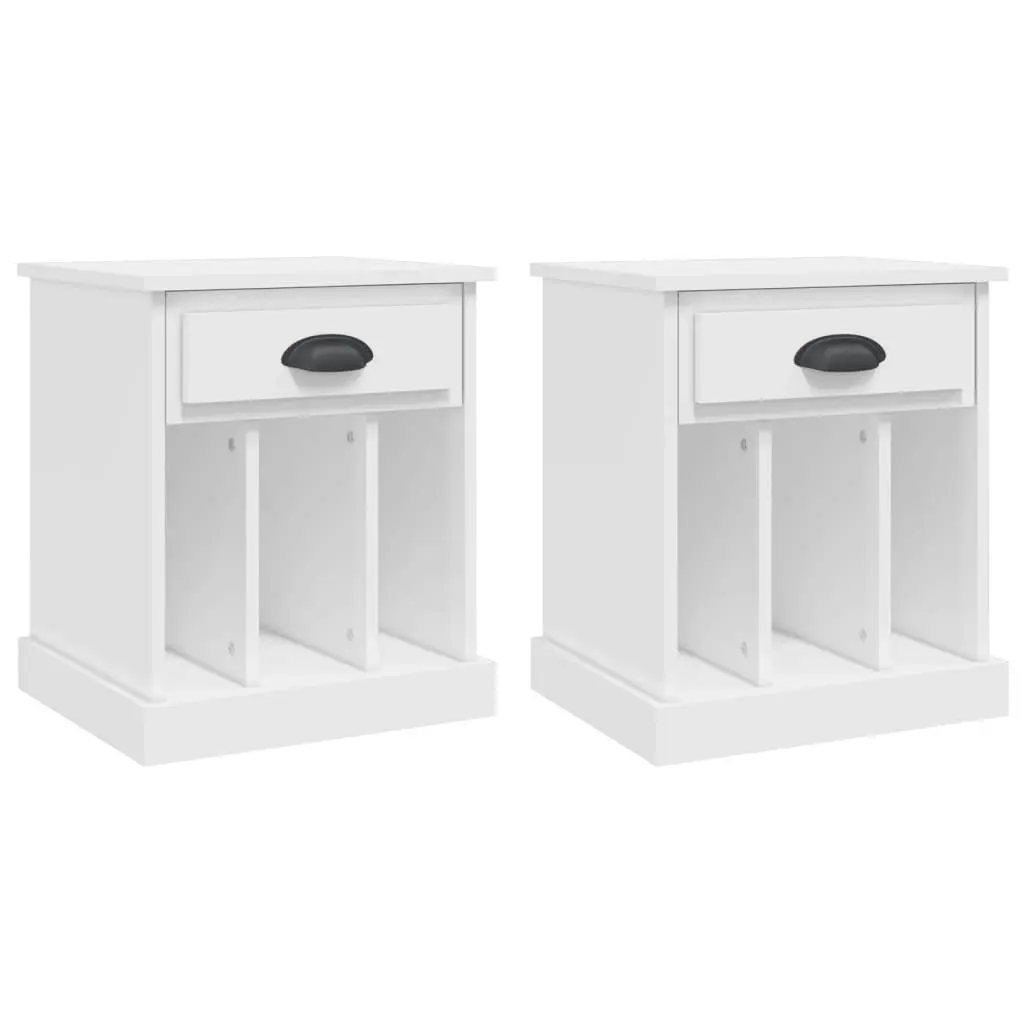 Bedside Cabinets 2 pcs White 43x36x50 cm 816345