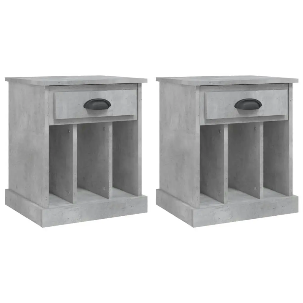 Bedside Cabinets 2 pcs Concrete Grey 43x36x50 cm 816353