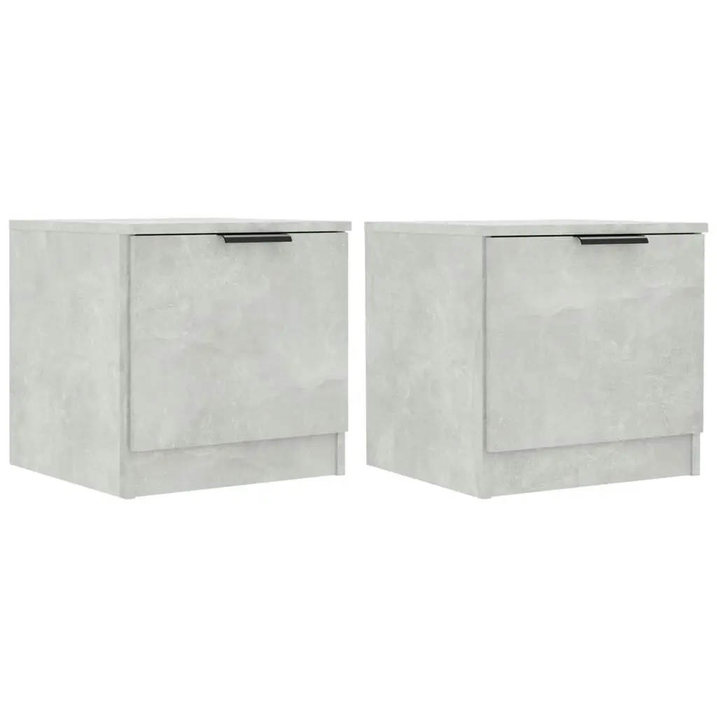 Bedside Cabinets 2 pcs Concrete Grey 40x39x40 cm 811205