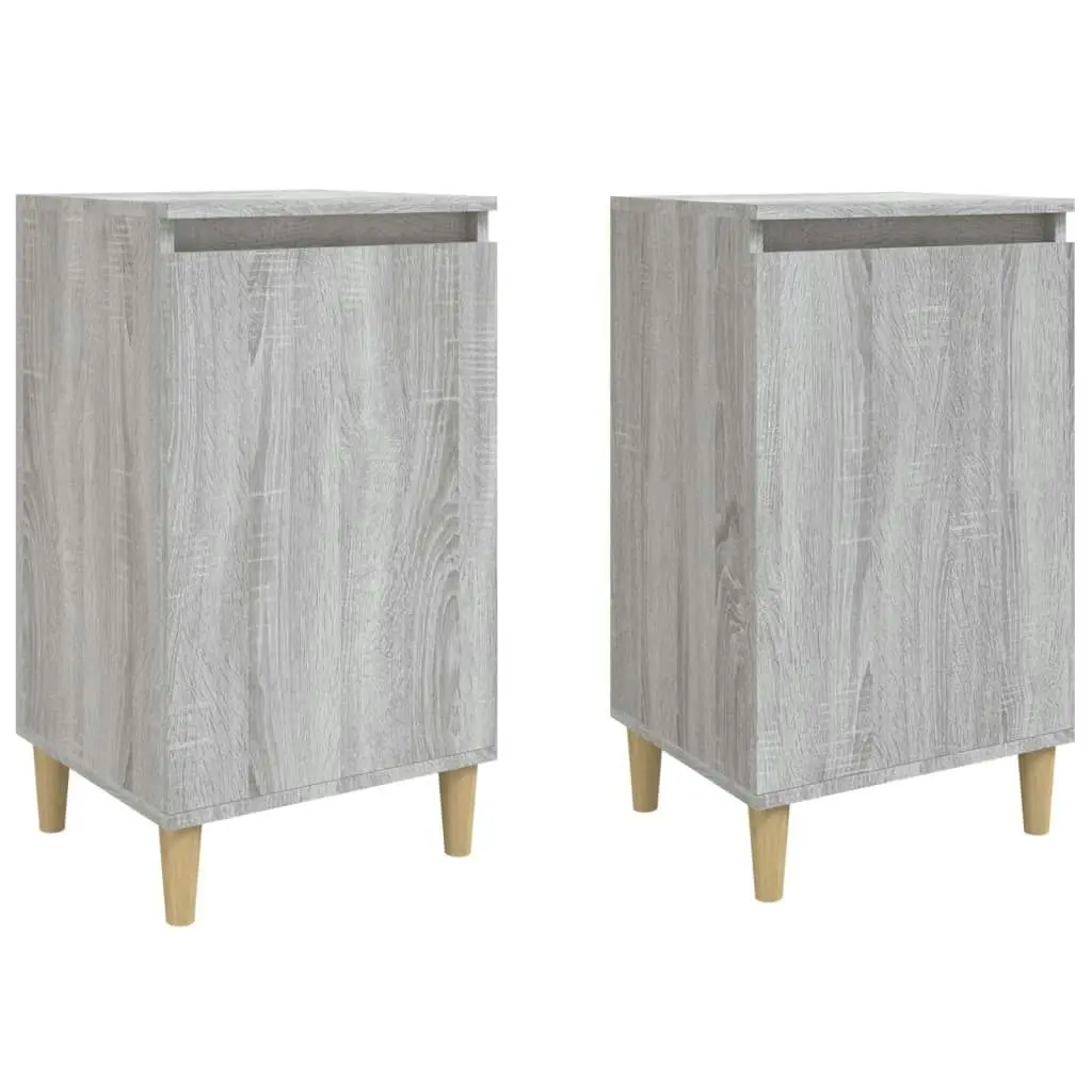 Bedside Cabinets 2 pcs Grey Sonoma 40x35x70 cm Engineered Wood 819641