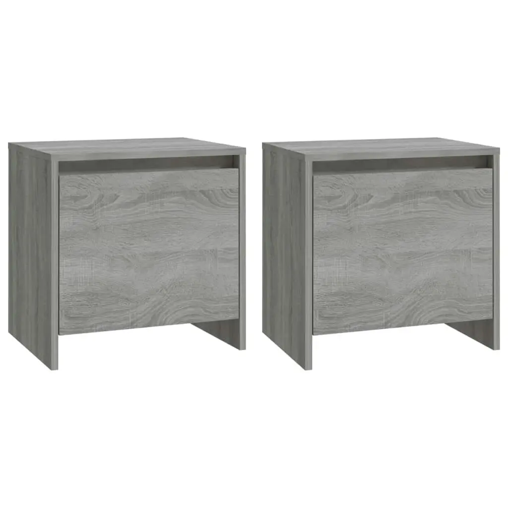 Bedside Cabinets 2 pcs Grey Sonoma 45x34x44.5 cm Engineered Wood 813047