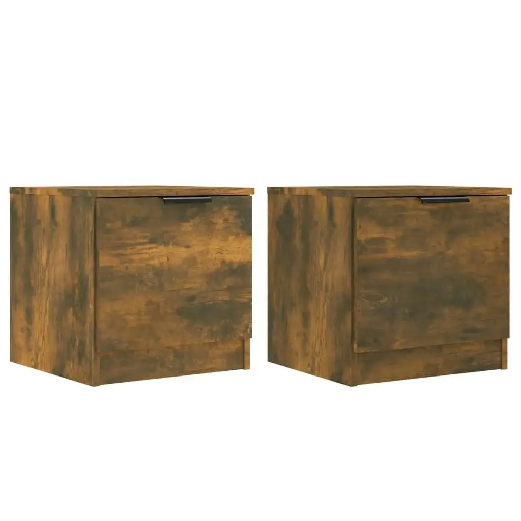 Bedside Cabinets 2 pcs Smoked Oak 40x39x40 cm 817028