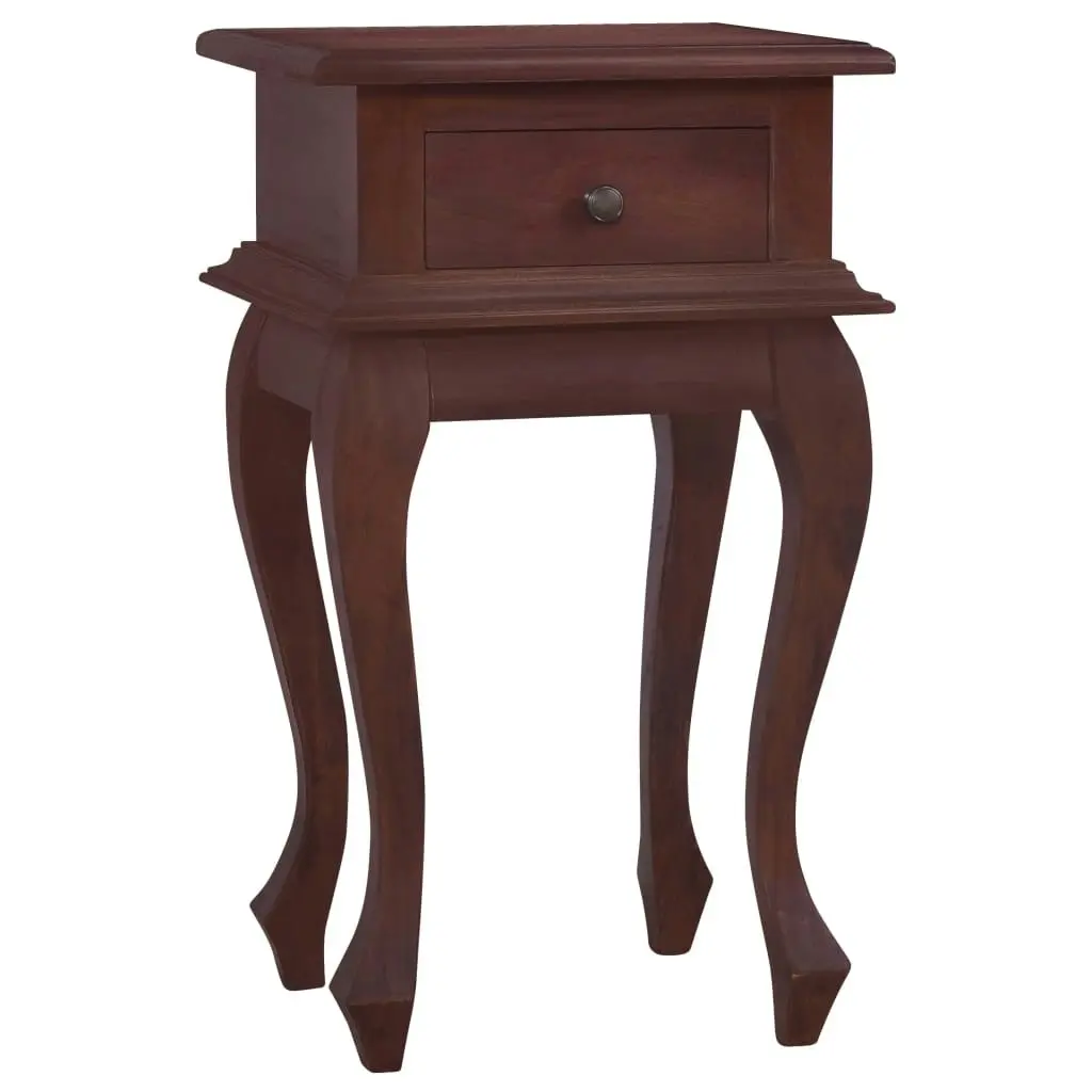 Bedside Table Classical Brown 35x30x60 cm Solid Mahogany Wood 288819