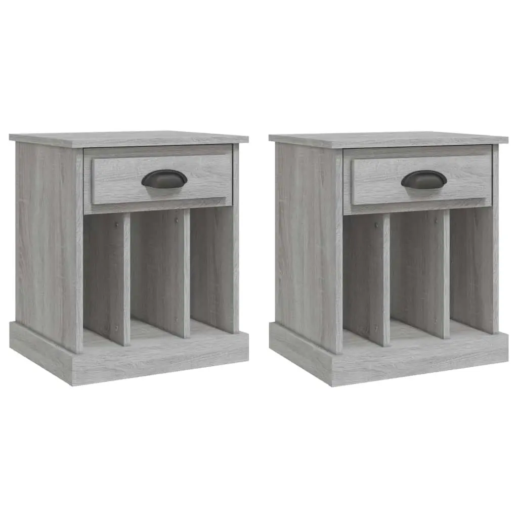 Bedside Cabinets 2 pcs Grey Sonoma 43x36x50 cm 816357