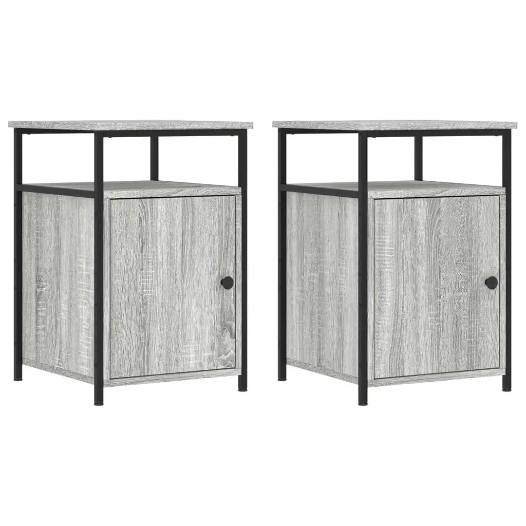 Bedside Cabinets 2 pcs Grey Sonoma 40x42x60 cm Engineered Wood 826040