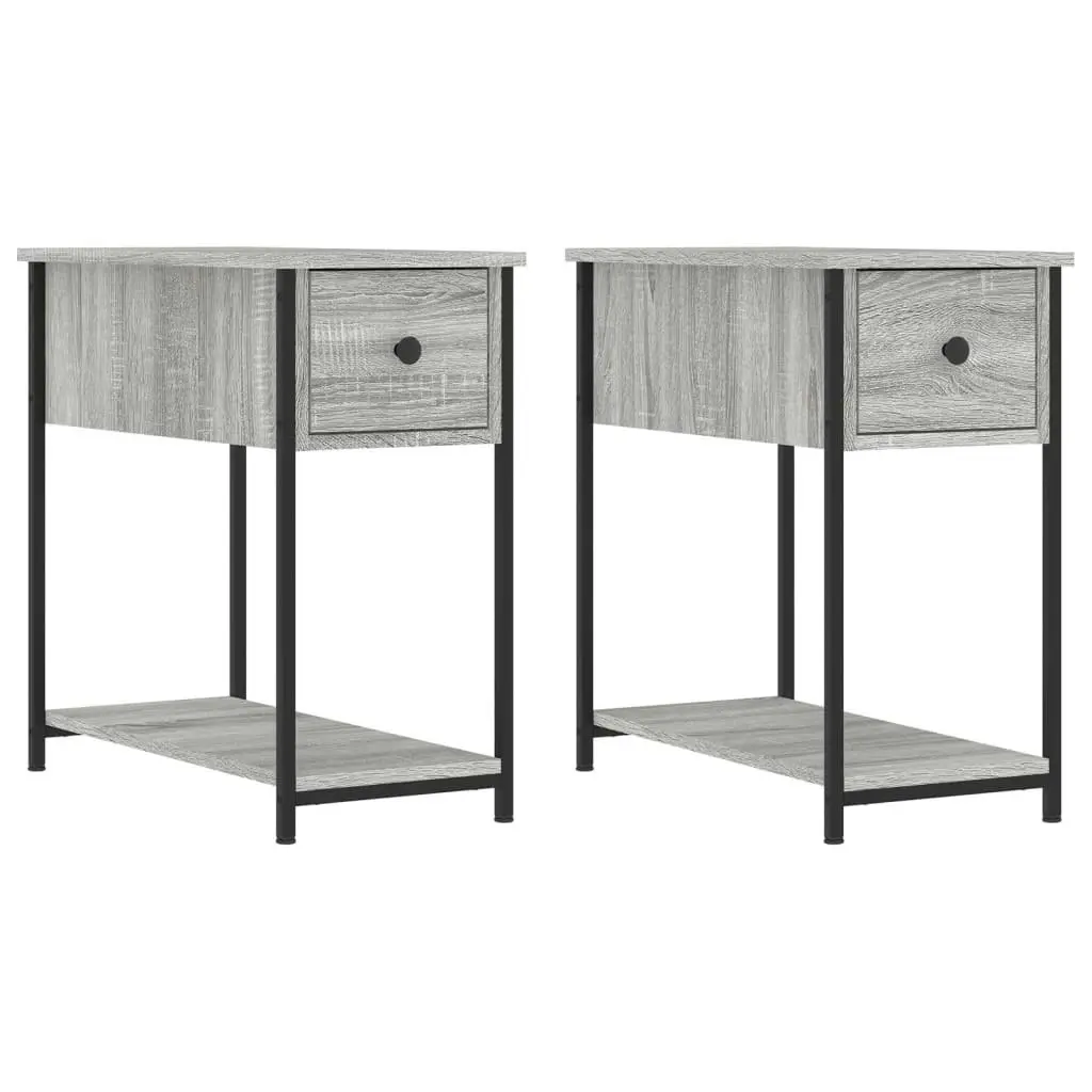 Bedside Cabinets 2 pcs Grey Sonoma 30x60x60 cm Engineered Wood 826060