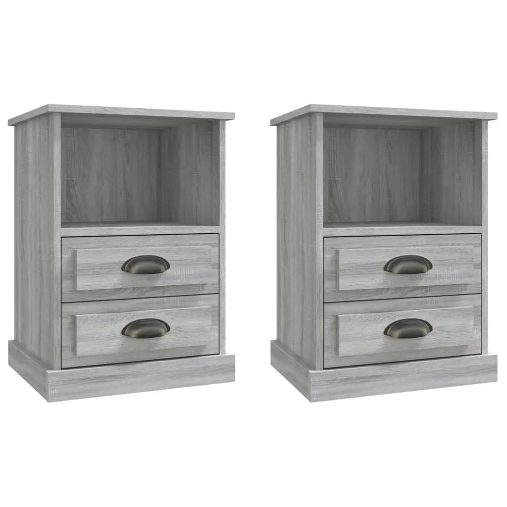 Bedside Cabinets 2 pcs Grey Sonoma 43x36x60 cm 816341