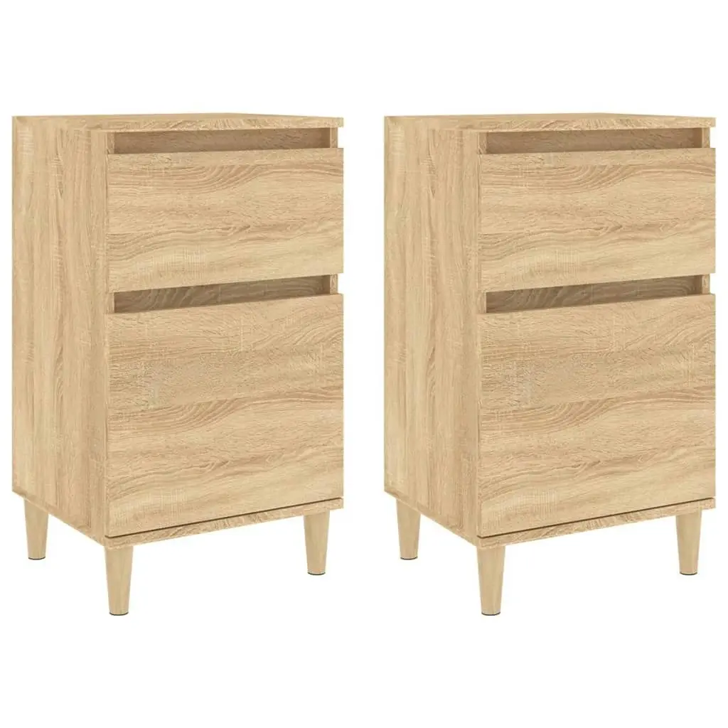 Bedside Cabinets 2 pcs Sonoma Oak 40x35x70 cm 819699